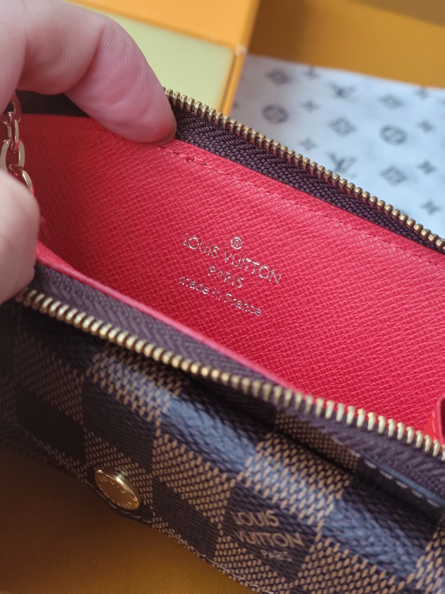 LV Card Holder Recto Verso Brown Damier Canvas & Cowhide GHW mysite