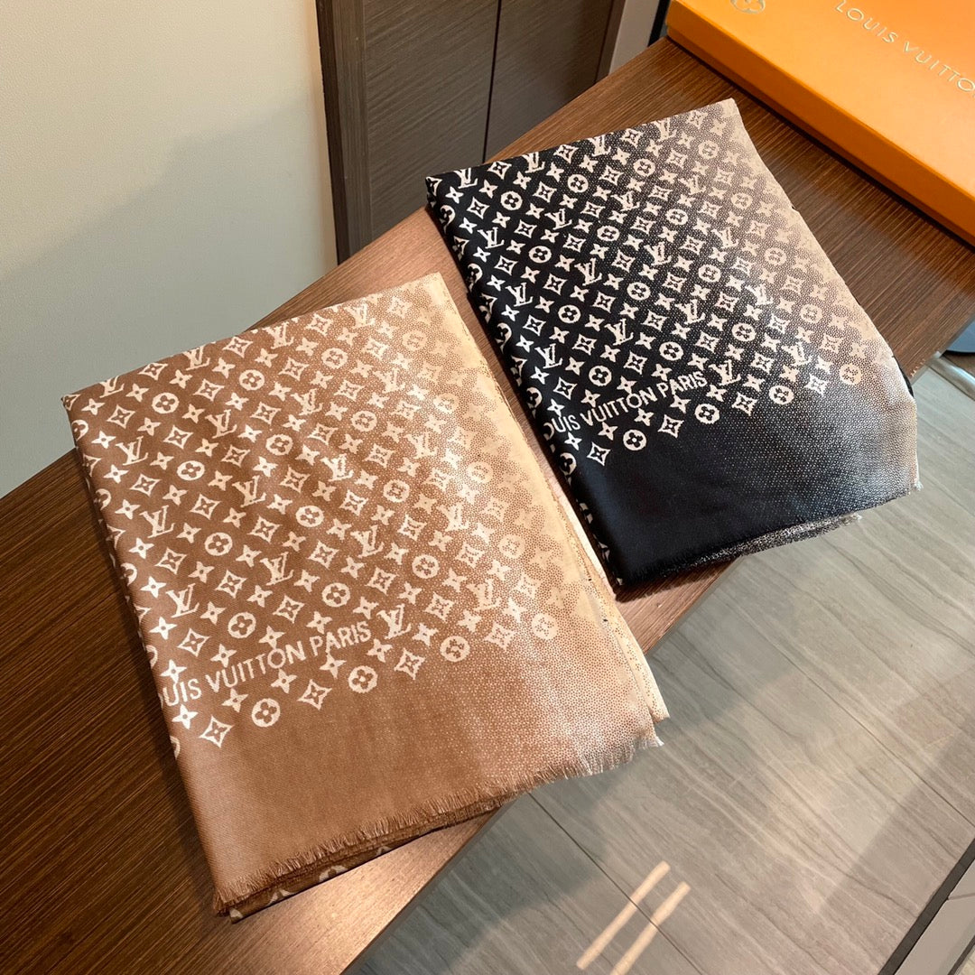 SCARF 200 CM IN BLACK MIX WHITE CASHMERE 398523 mysite