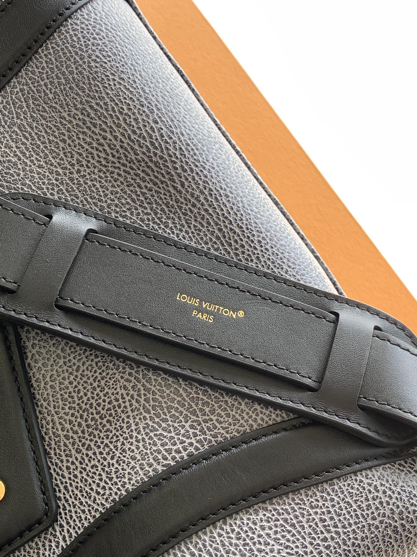 LV Nano LV Biker 30cm Black Light Gray Sheepskin & Cowhide Metal mysite