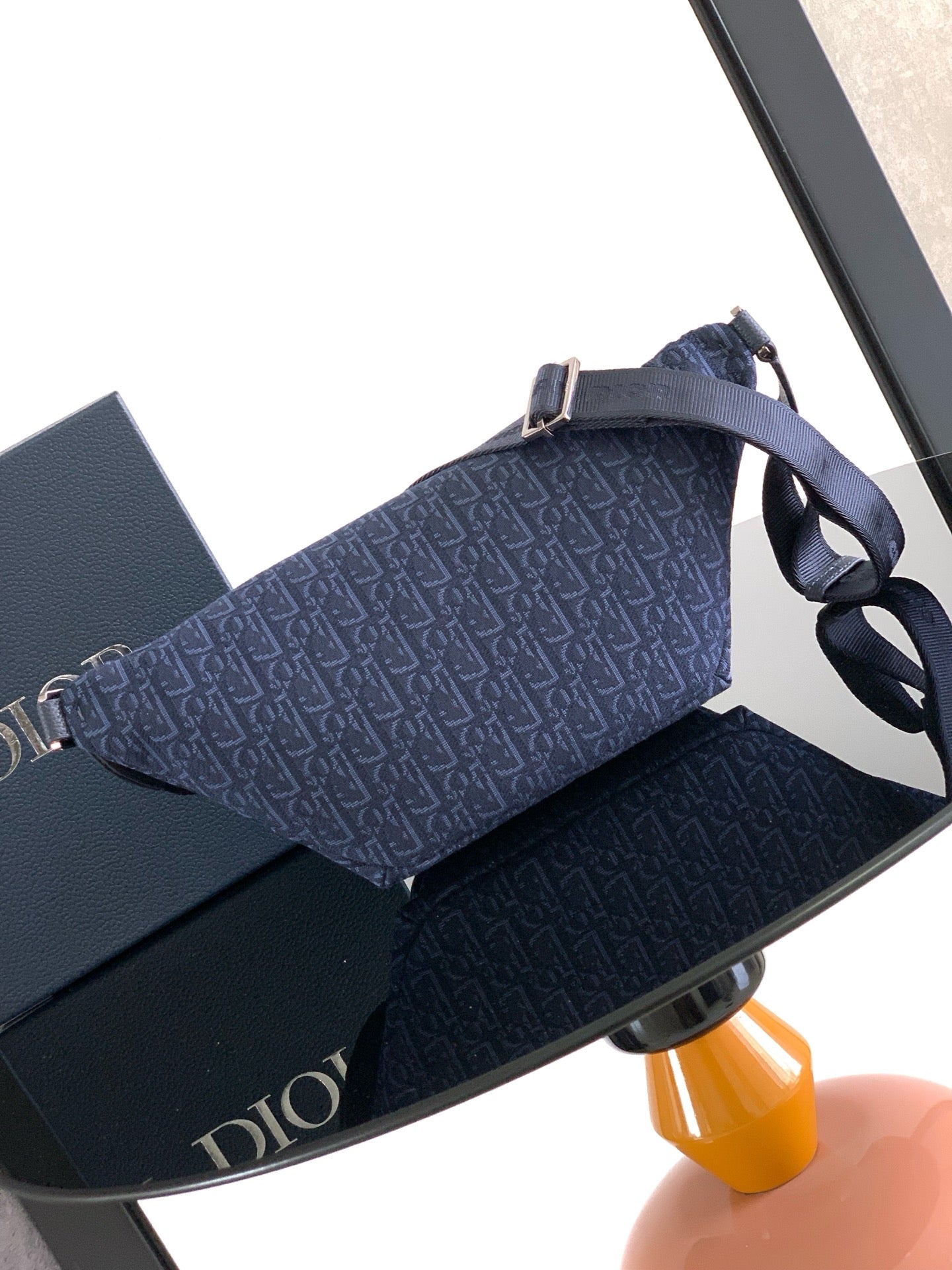 Dior Rider 2.0 Zipper Waist Bag Navy Blue Cowhide 336230 mysite