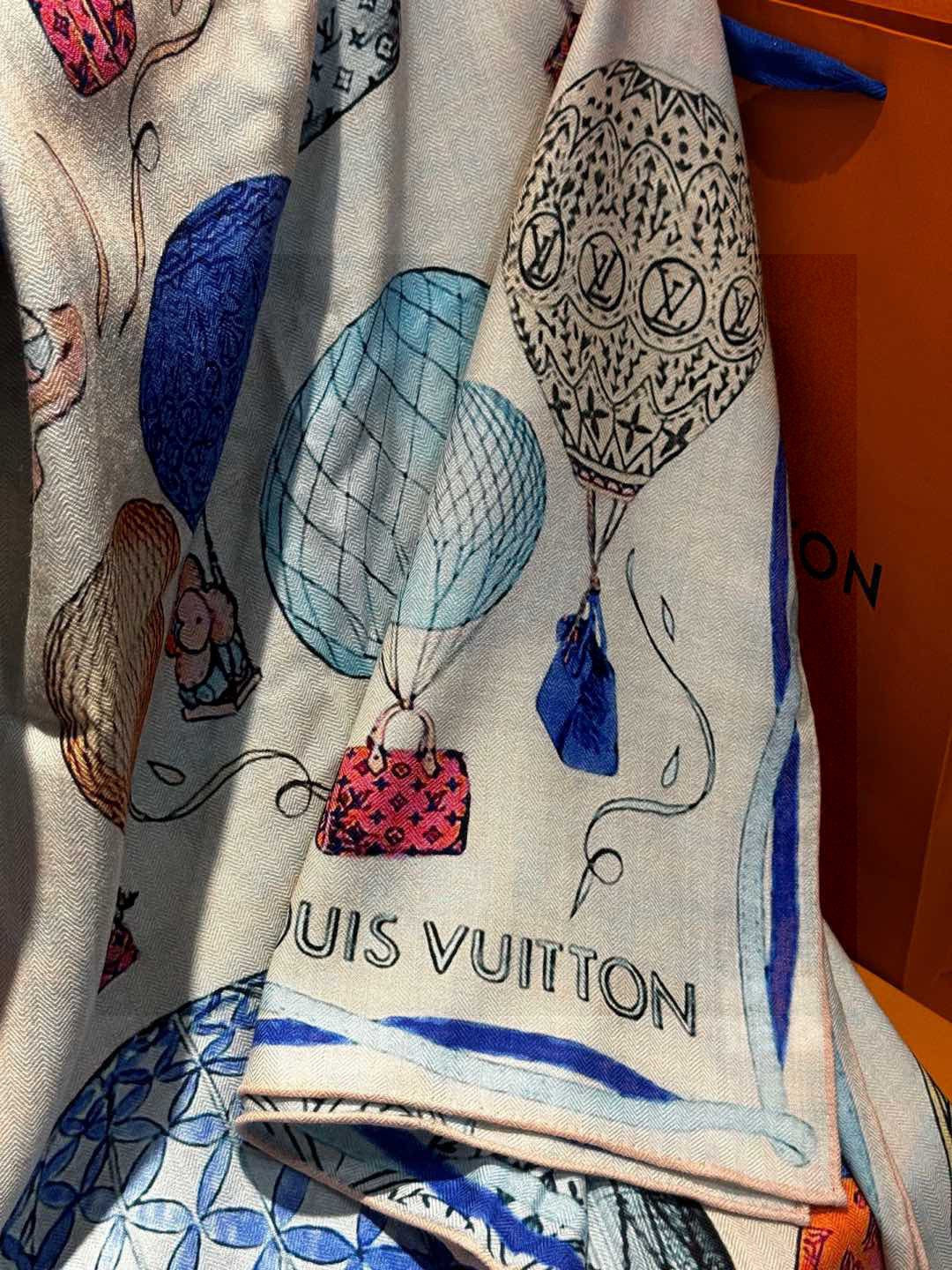 LV SCARF 140 CM IN WOOL MIX SILK 735798 mysite