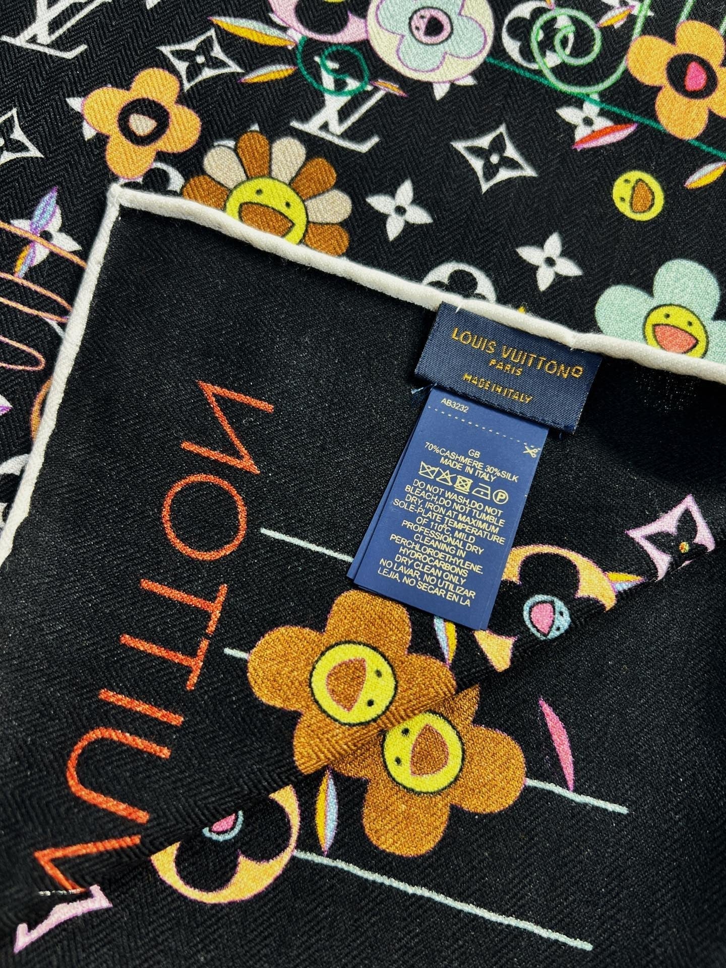 LV SCARF 135 CM IN WOOL MIX SILK 715459 mysite