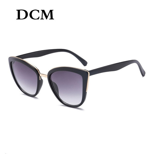 DCM Cateye Sunglasses Women Vintage Gradient Glasses Retro Cat eye Sun glasses Female Eyewear UV400 mysite