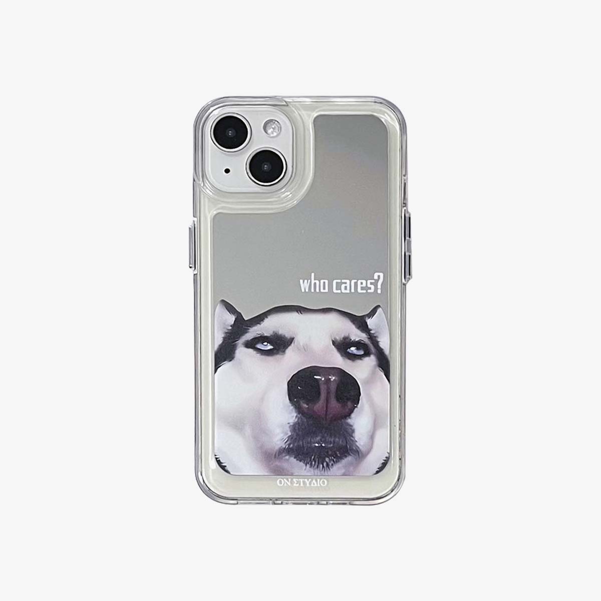 Mirror iPhone Case | Couple Cats & Dogs Who Cares (Buy 2 and get 50% off one) mysite