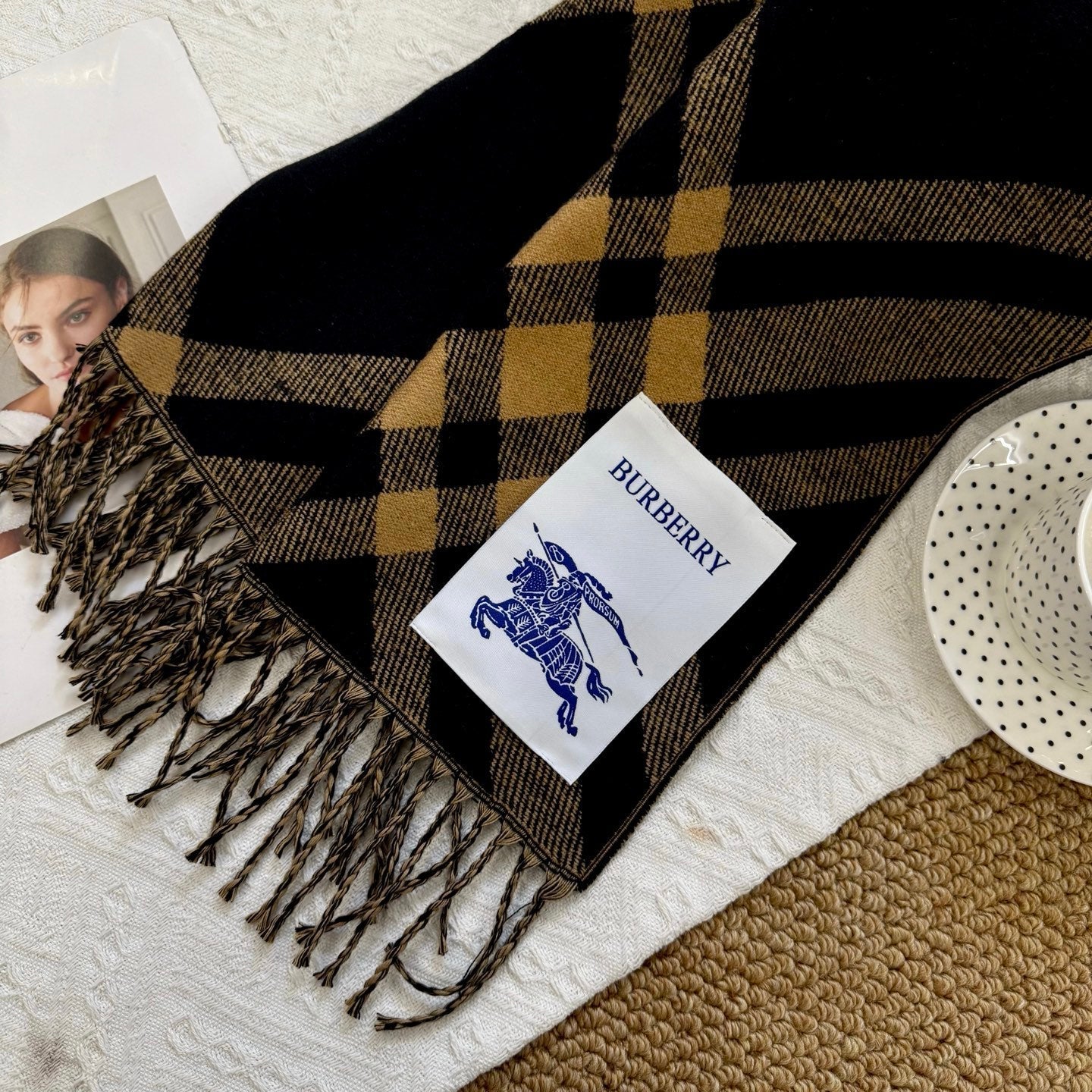 Classic plaid tassel scarf mysite