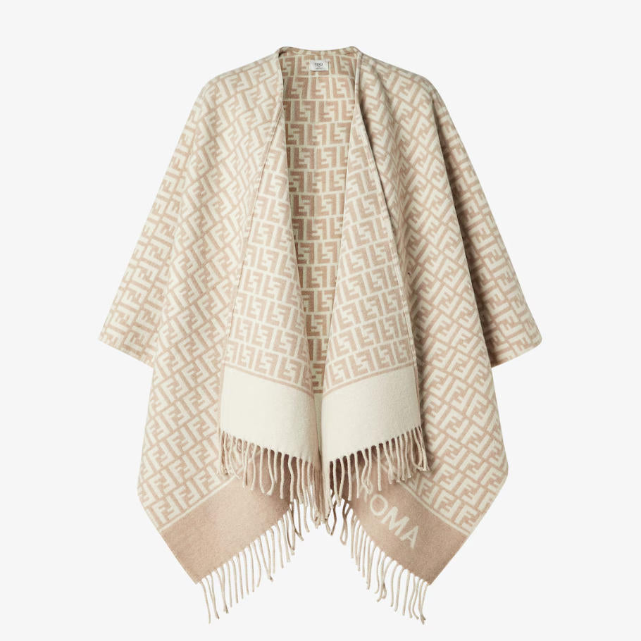 Retro Wool Jacquard Cape mysite