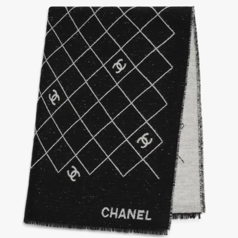 Classic diamond pattern jacquard scarf mysite