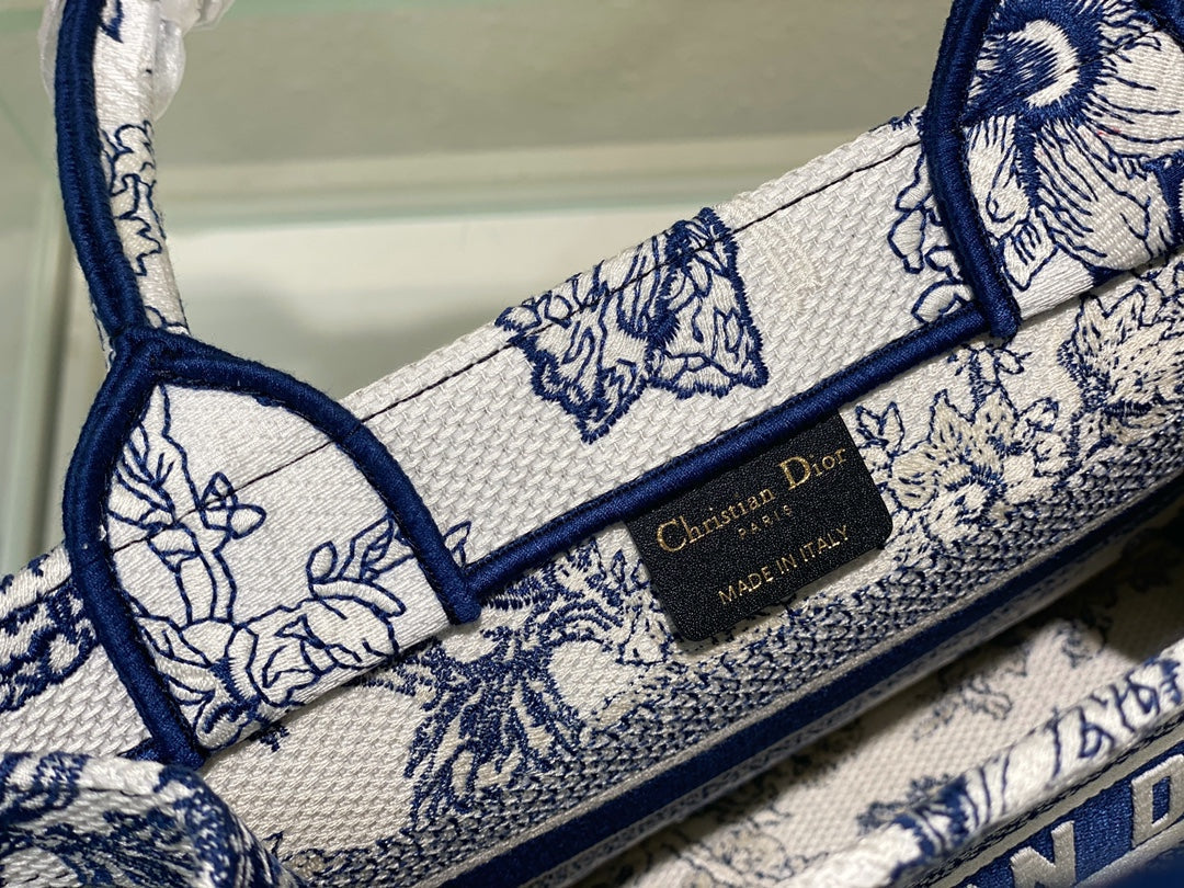 Small CD Book Tote 26.5cm Jardin Botanique Blue mysite