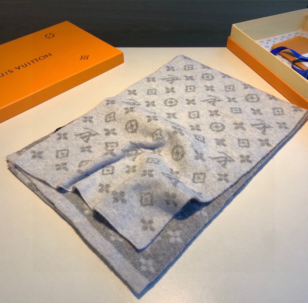 Monogram Elements Jacquard Knitted Scarf mysite