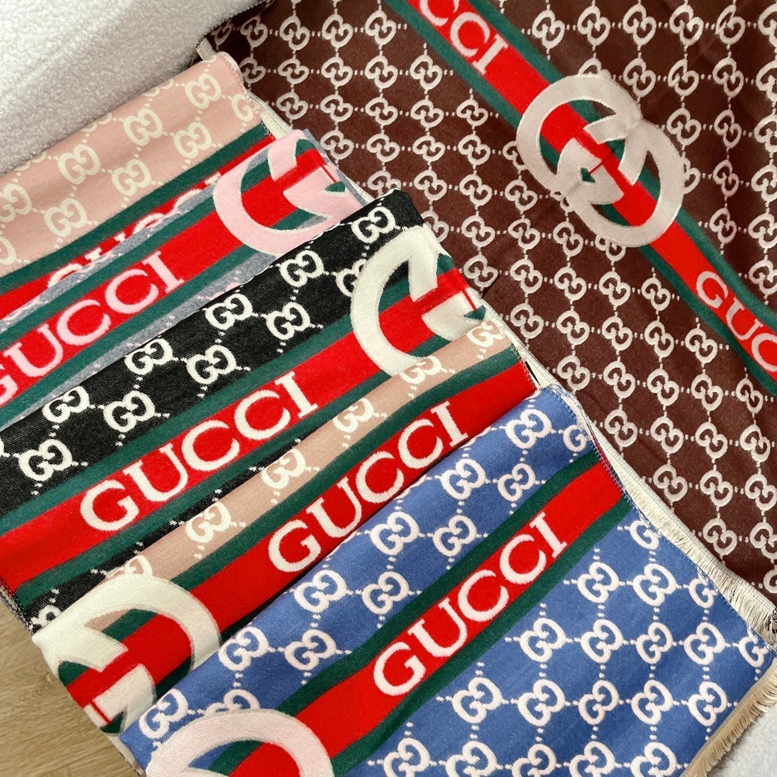 Classic Full Logo Jacquard Warm Scarf Shawl mysite