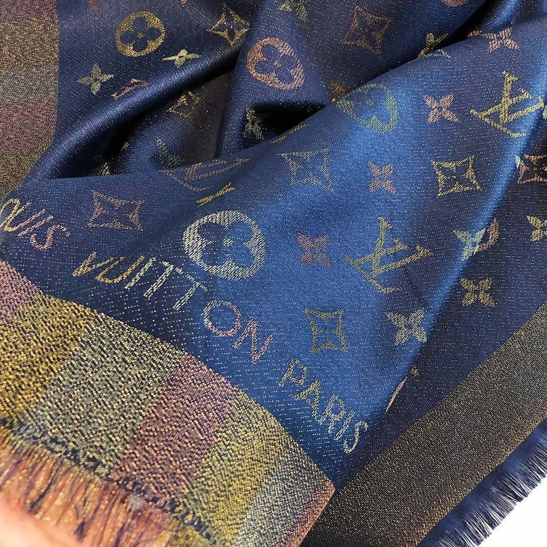 Classic printed silk and wool scarf mysite