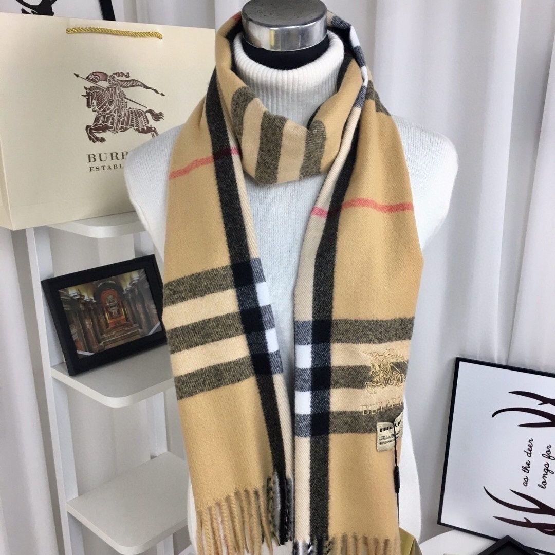 Classic Check Fringed Cashmere Scarf mysite