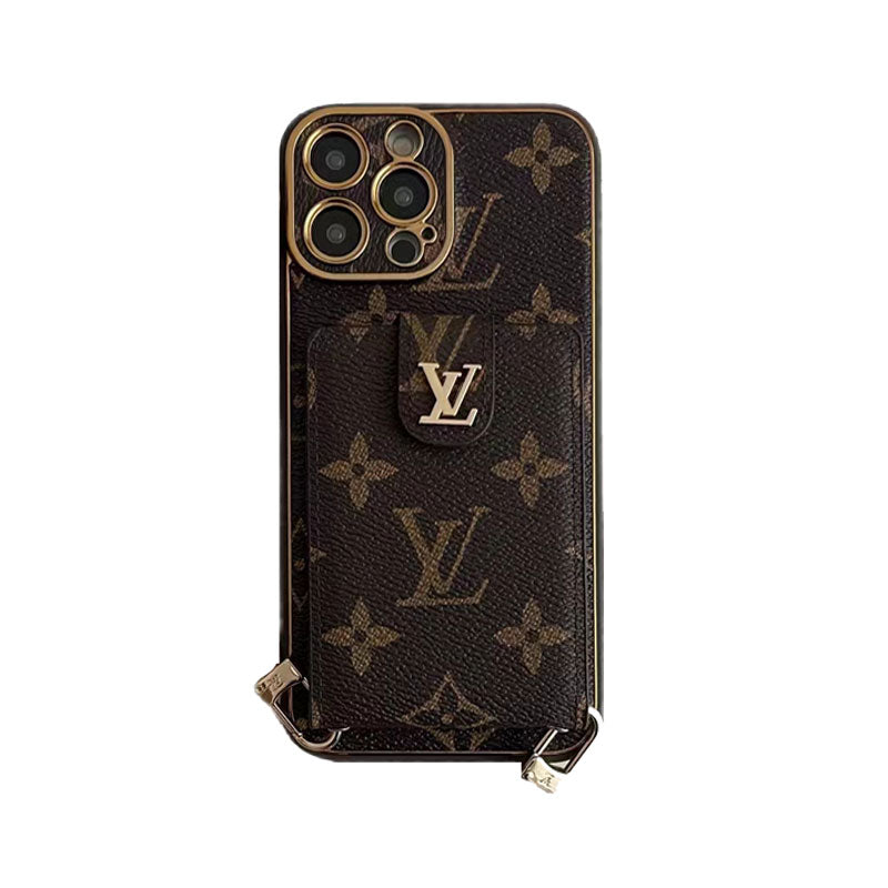MONOGRAM IPHONE CASE WITH CARD WALLET AND STRAP mysite