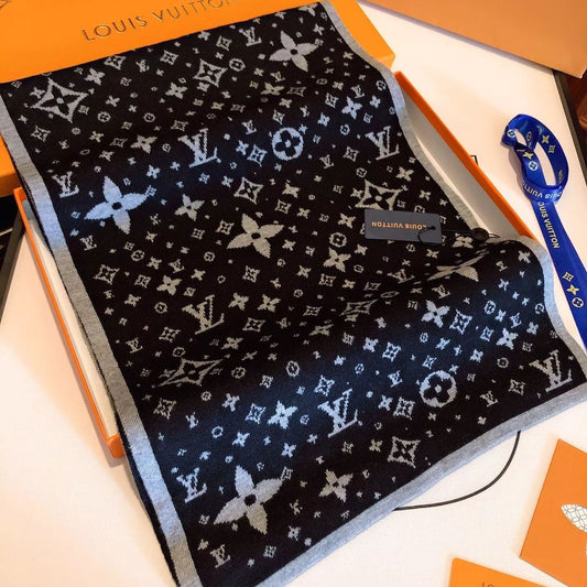 Classic Monogram Cashmere Jacquard Knit Scarf mysite