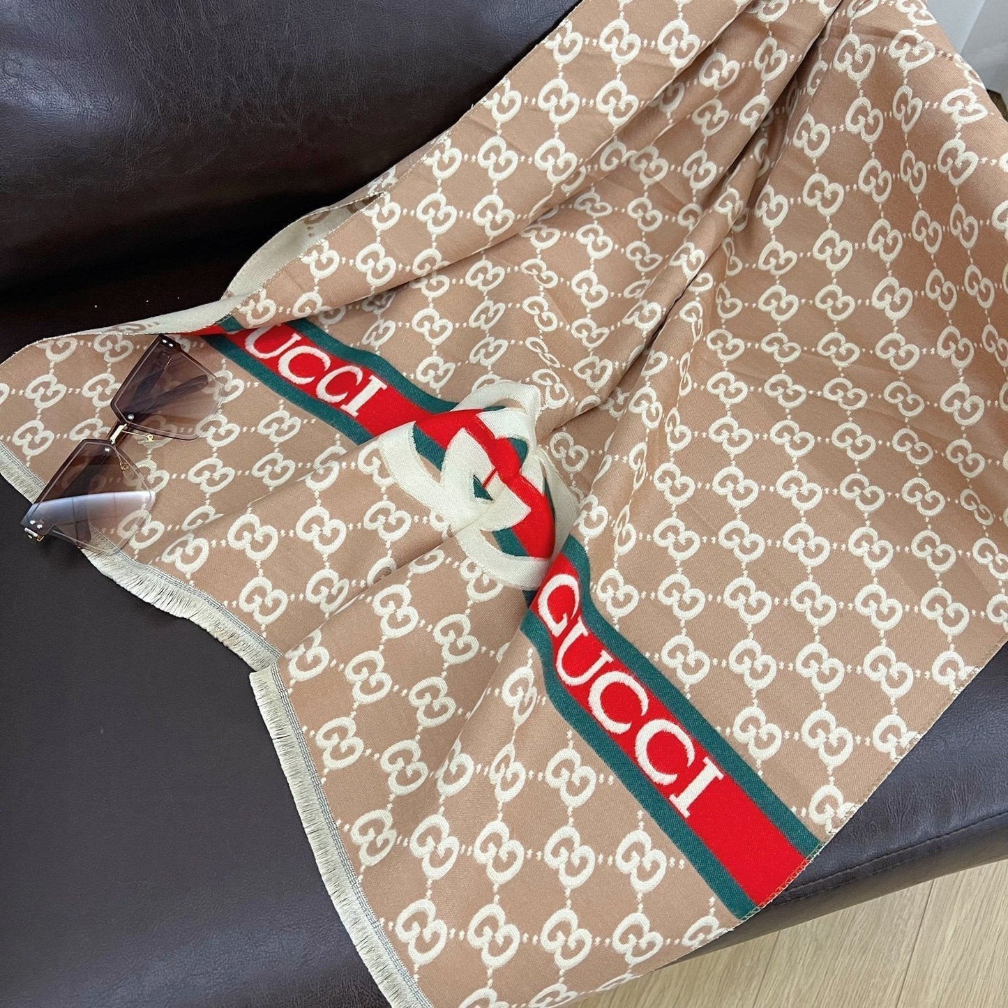 Classic Full Logo Jacquard Warm Scarf Shawl mysite