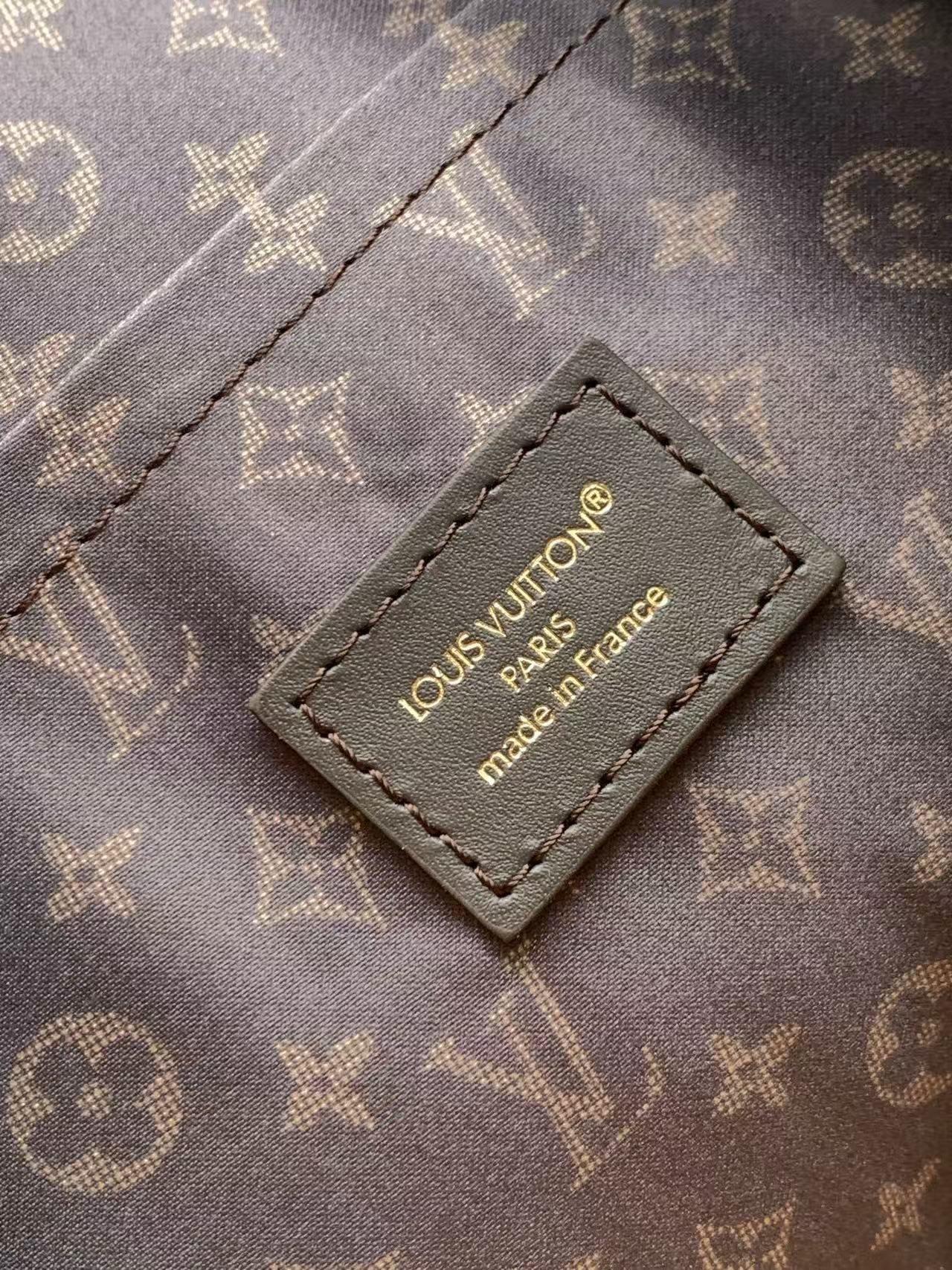 LV Express MM Bag 36cm Beige Suede Monogram Canvas GHW mysite