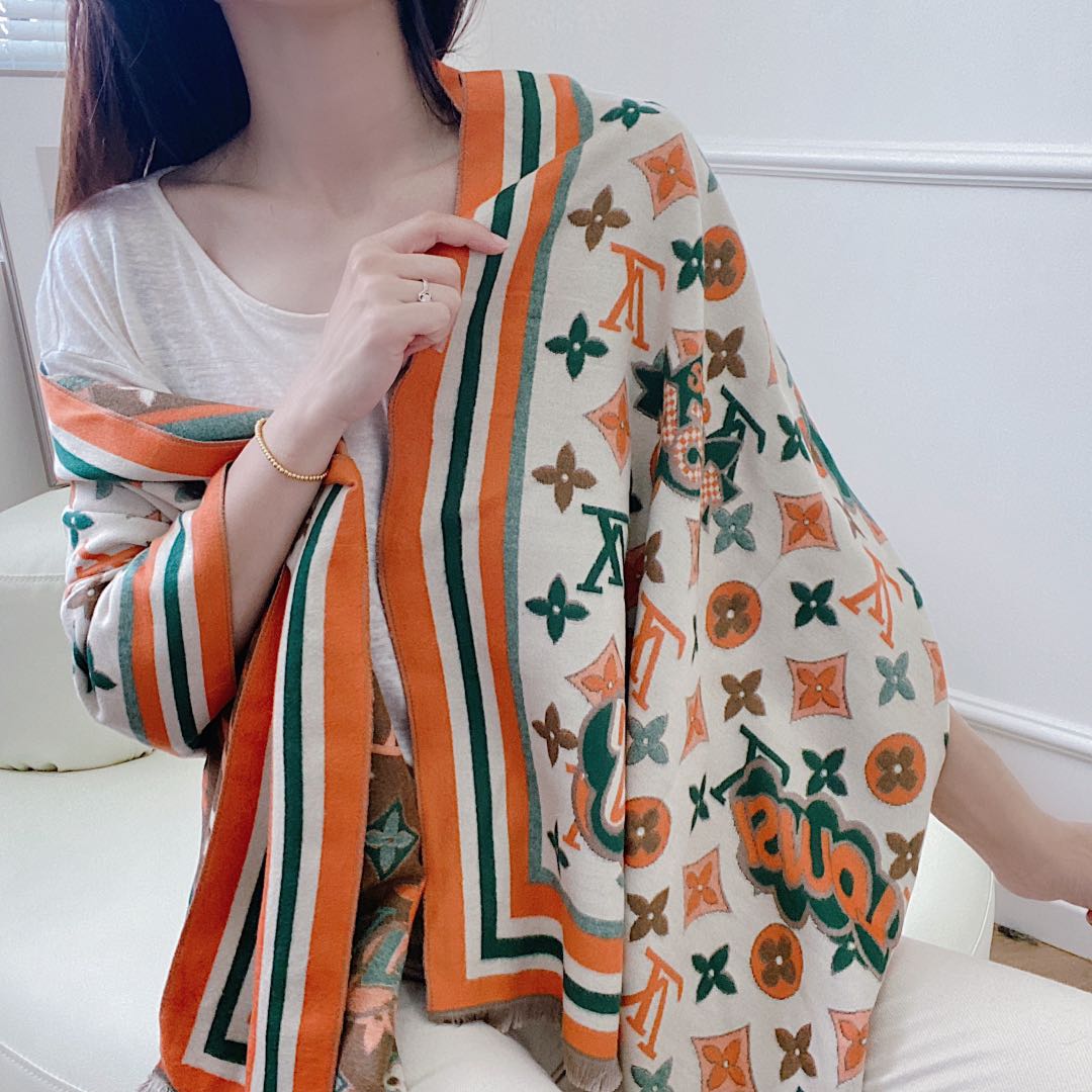 Statement Monogram Jacquard Scarf Shawl mysite
