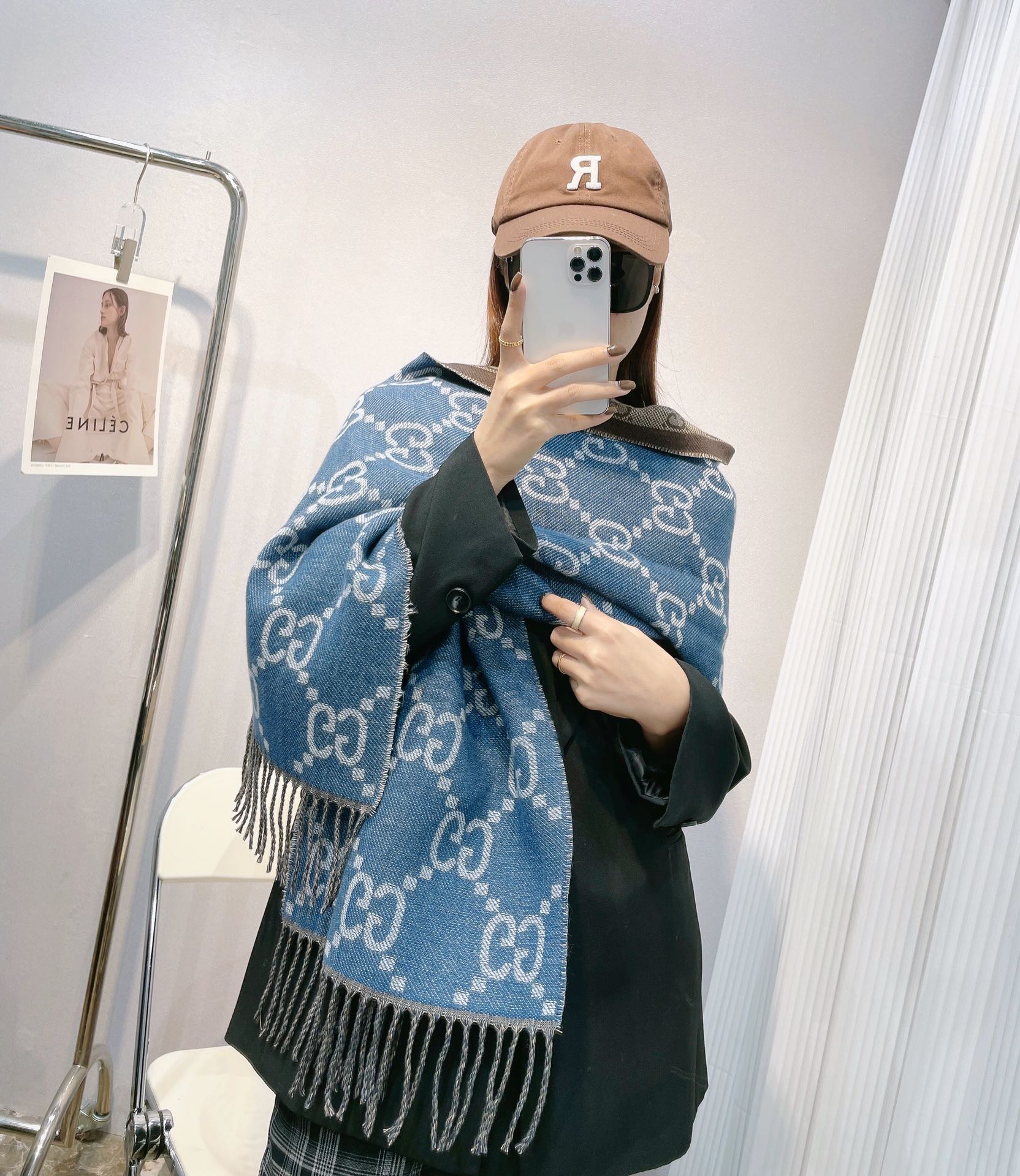 New Logo Jacquard Fringed Scarf Shawl mysite