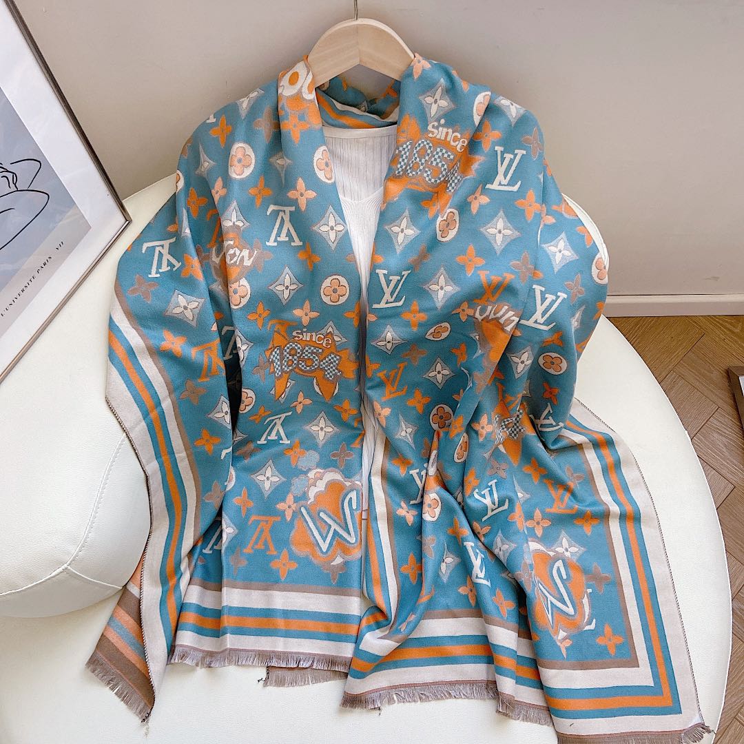 Statement Monogram Jacquard Scarf Shawl mysite