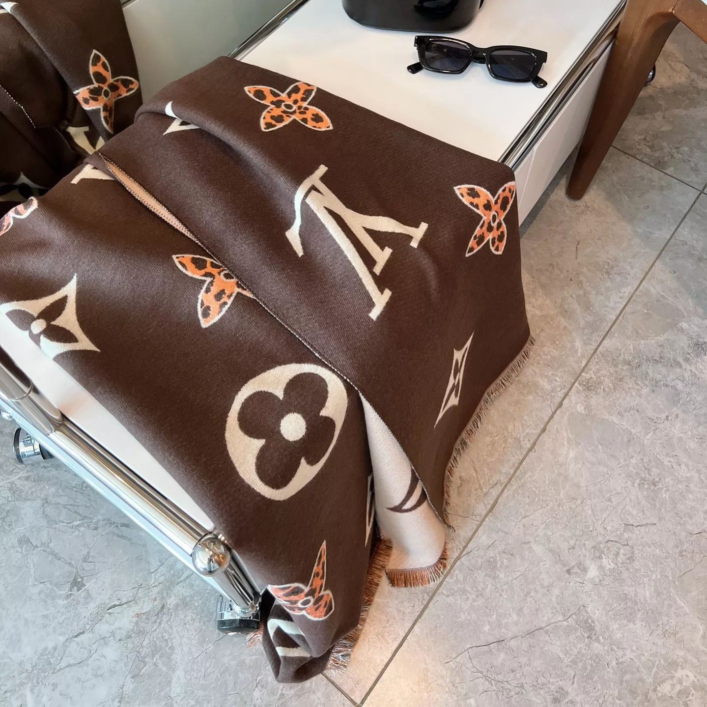 Leopard Print Monogram Scarf Shawl mysite