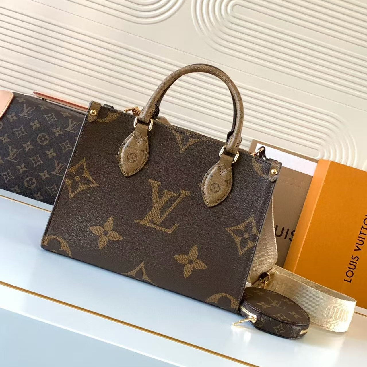 LV OnTheGo PM Brown Monogram and Monogram Reverse Coated Canvas mysite