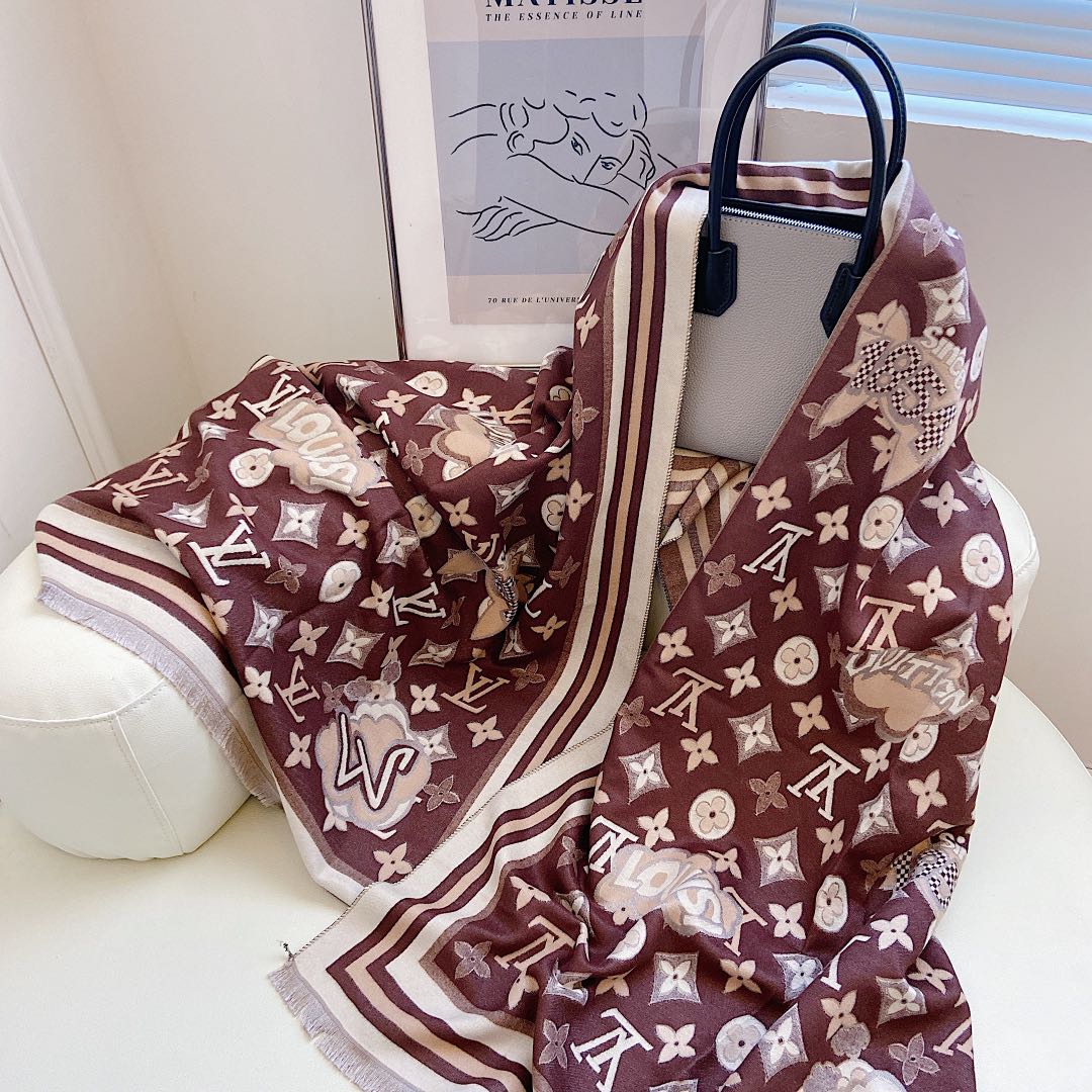 Statement Monogram Jacquard Scarf Shawl mysite