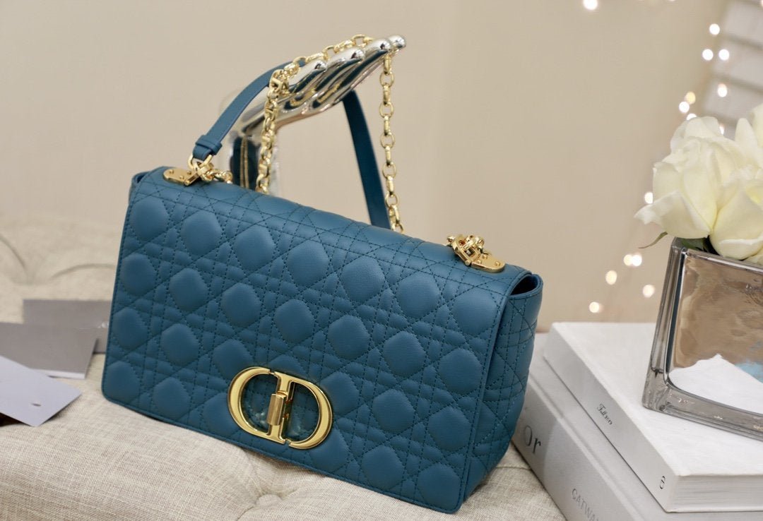 LARGE CARO BAG 28 DEEP OCEAN BLUE SUPPLE CANNAGE CALFSKIN mysite