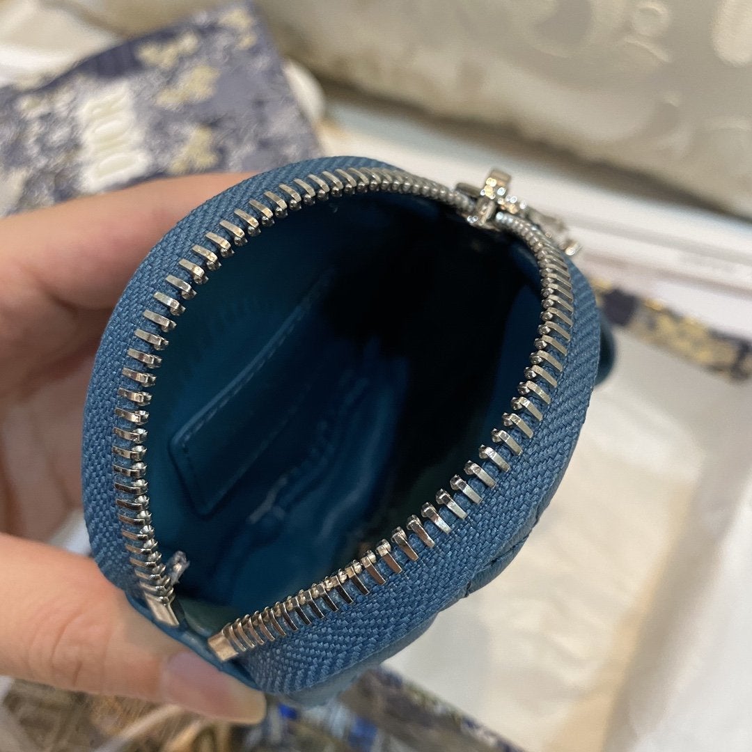 DETACHABLE CARO ROUND COIN PURSE DEEP OCEAN BLUE CANNAGE CALFSKIN mysite