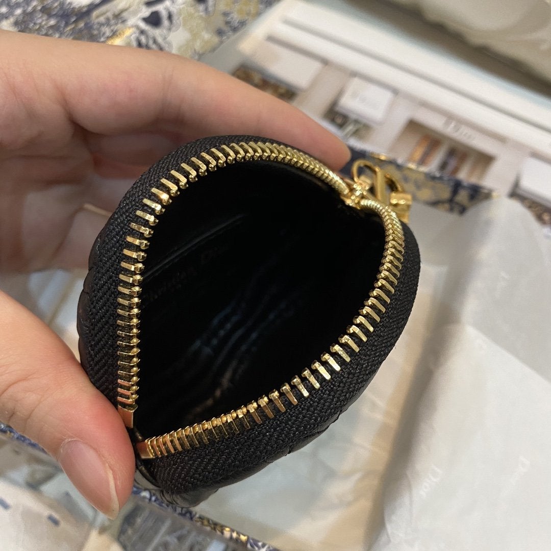 DETACHABLE CARO ROUND COIN PURSE BLACK CANNAGE CALFSKIN mysite