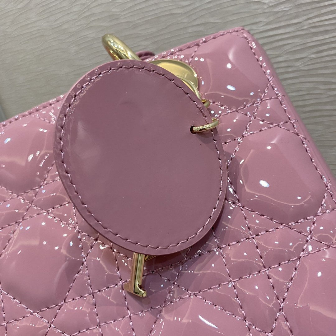 MINI LADY BAG 17 PINK PATENT CALFSKIN mysite