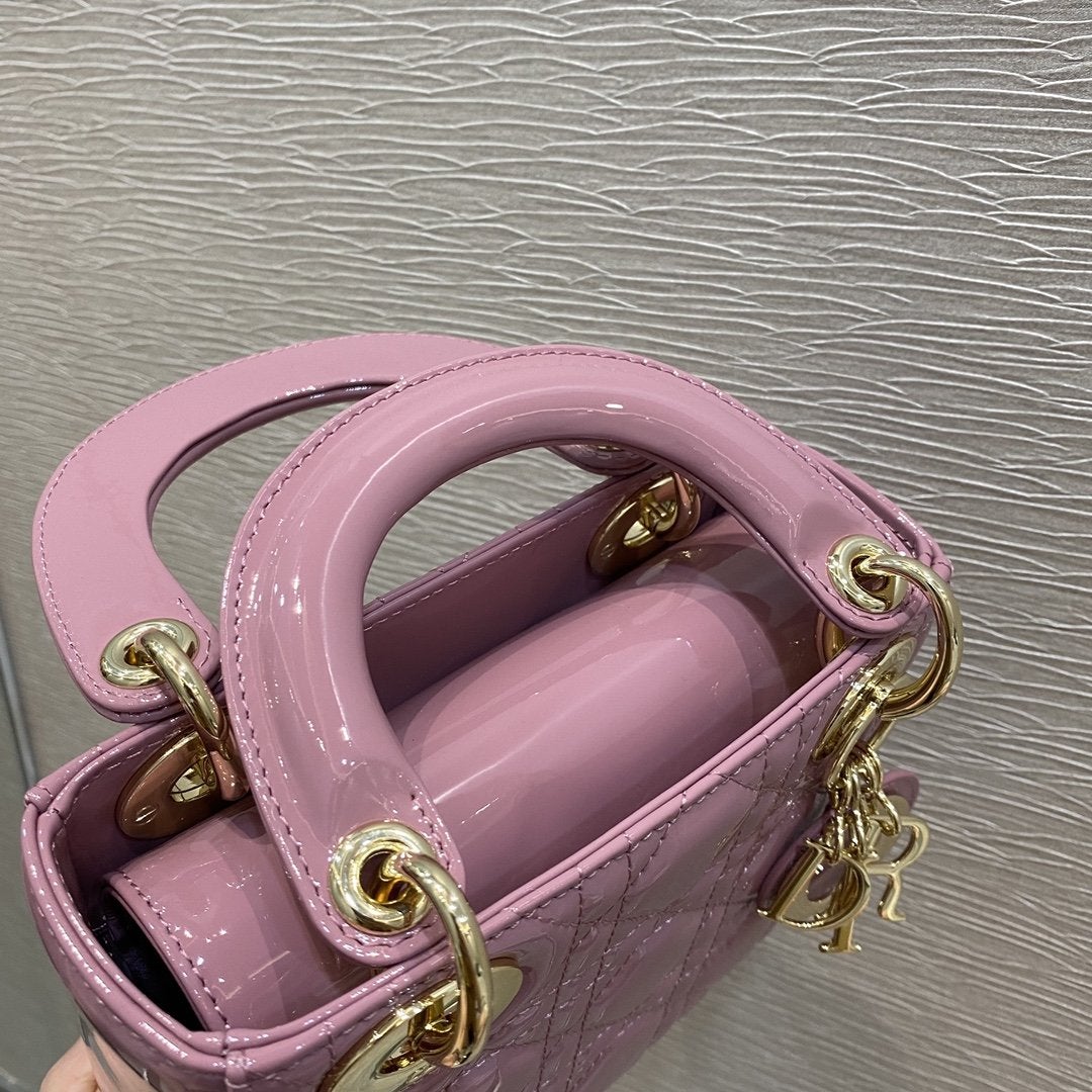 MINI LADY BAG 17 PINK PATENT CALFSKIN mysite