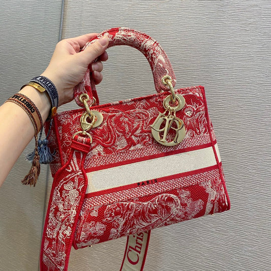 MEDIUM LADY D-LITE 24 RED MULTI COLOR EMBROIDERY mysite