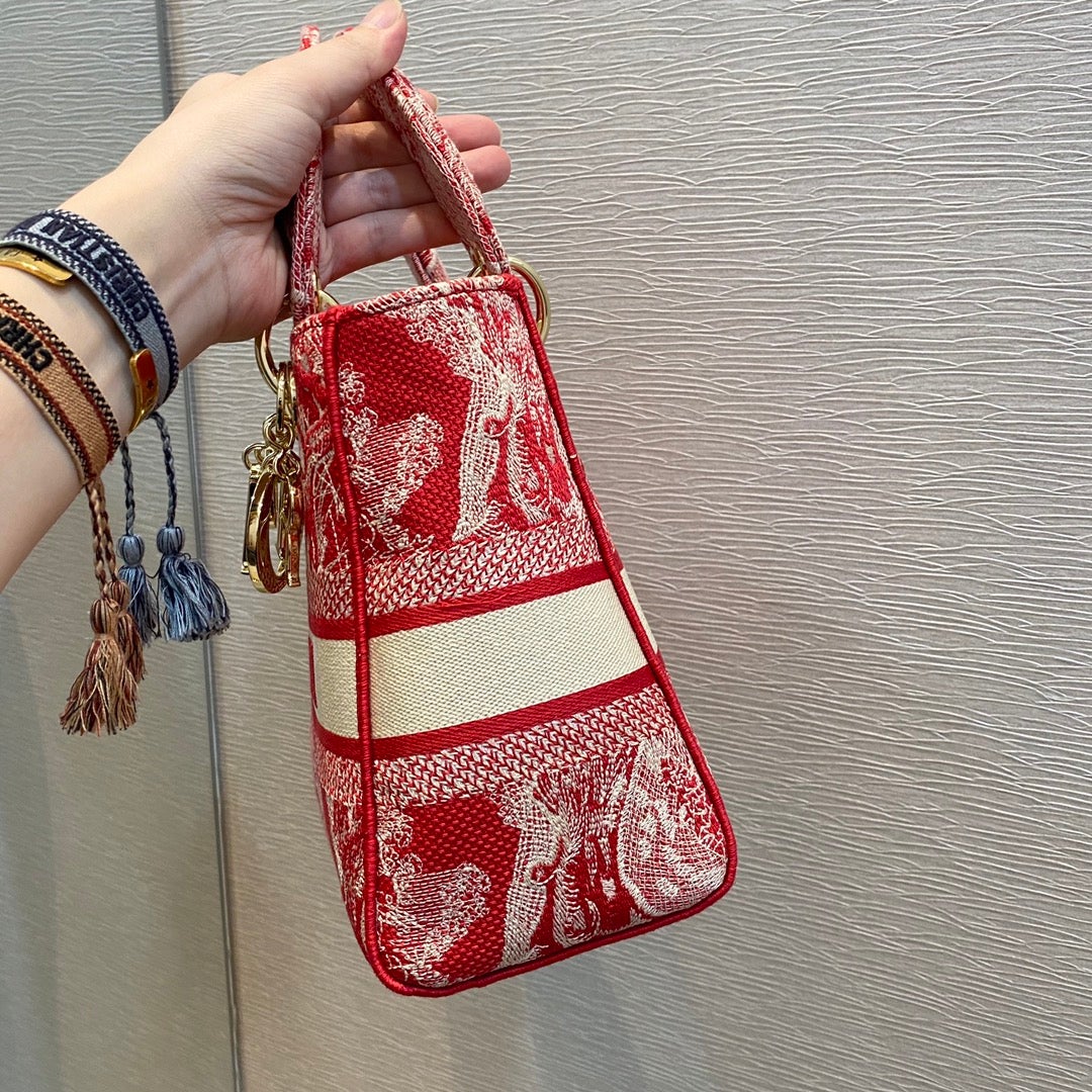 MEDIUM LADY D-LITE 24 RED MULTI COLOR EMBROIDERY mysite