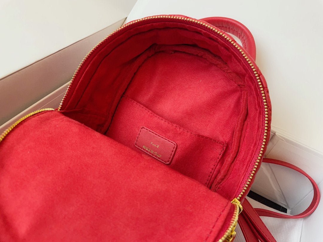 SMALL BACKPACK RED CANNAGE LAMBSKIN mysite