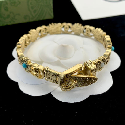 Classic Belt Sunflower Pattern Bracelet-s mysite