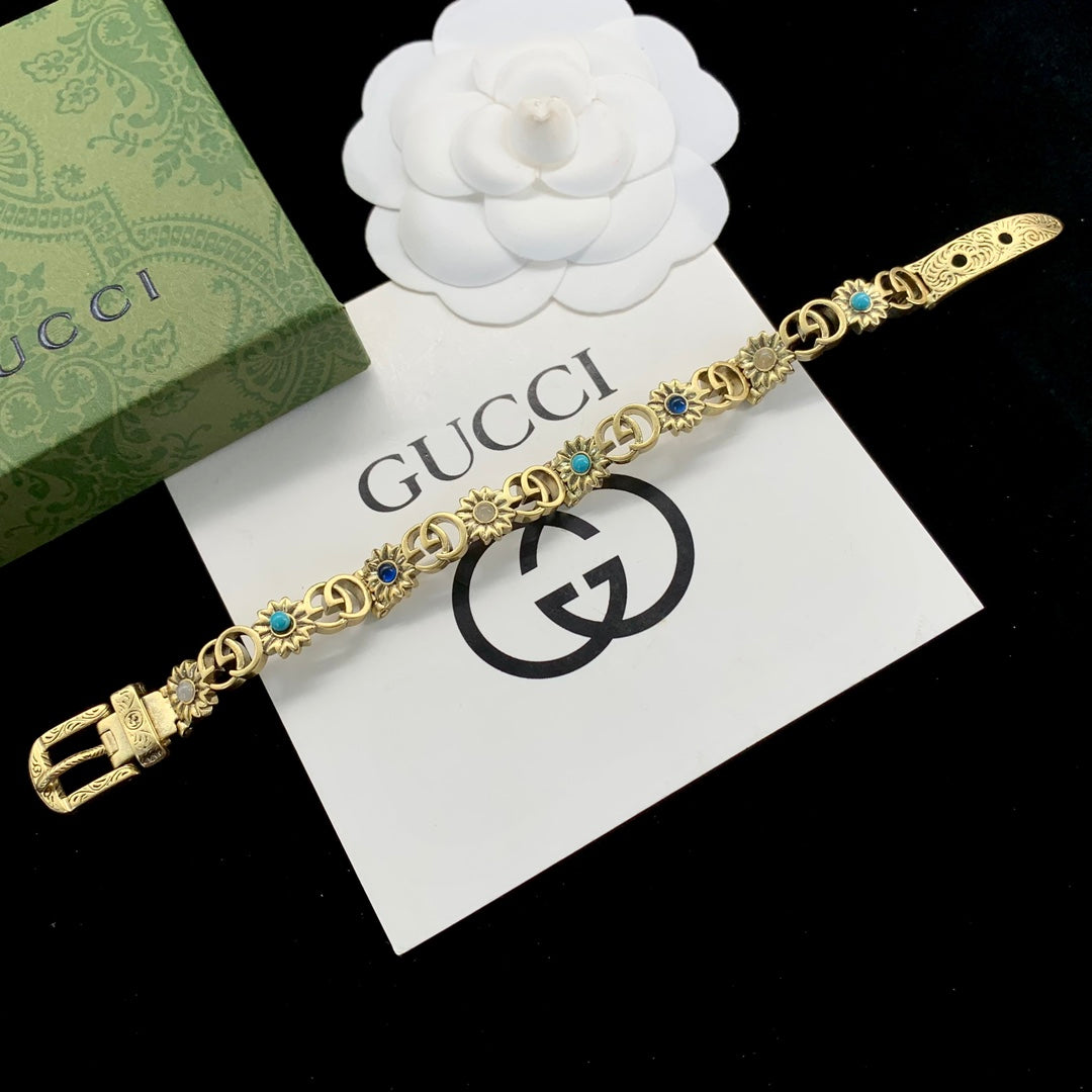 Classic Belt Sunflower Pattern Bracelet-s mysite