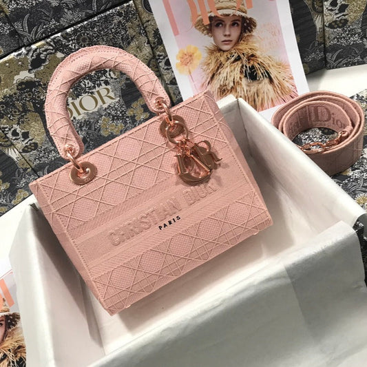 MEDIUM LADY D-LITE 24 PINK CANNAGE EMBROIDERY mysite