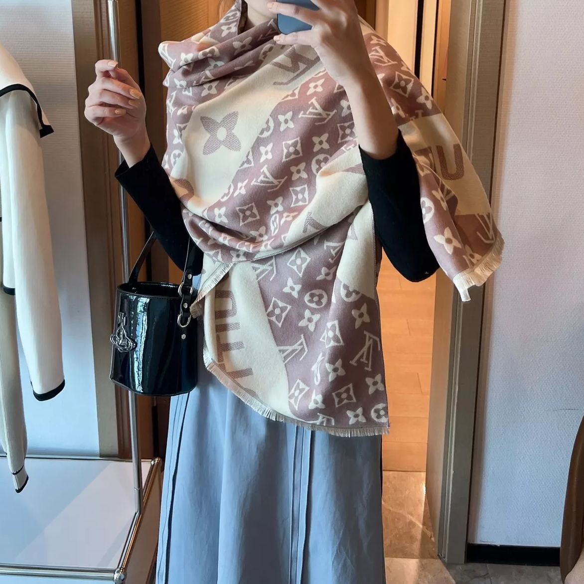 On-trend Full Monogram Cashmere Scarf Shawl mysite