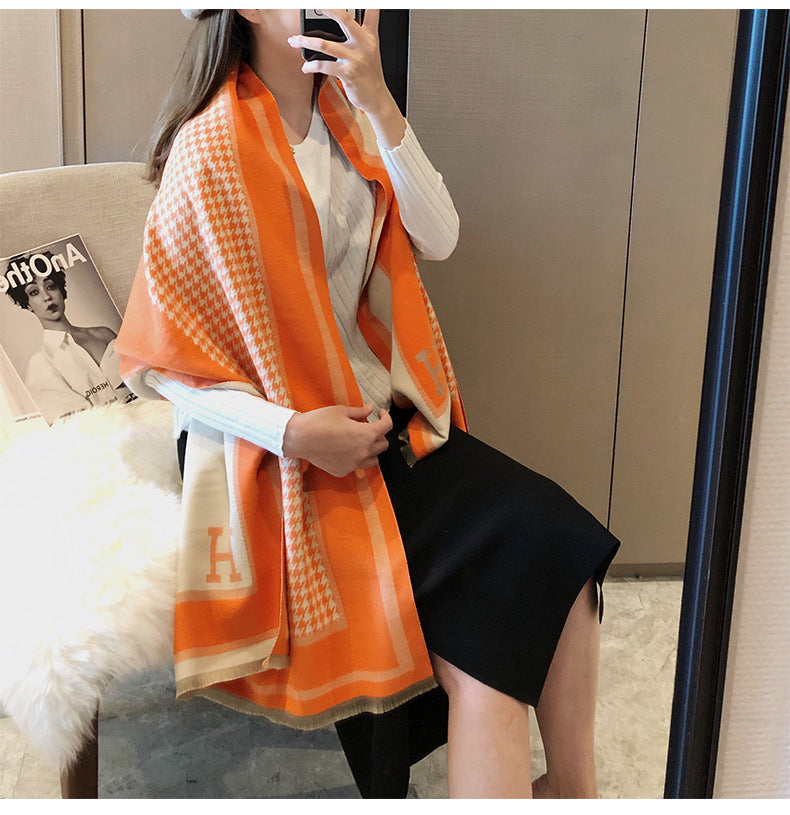 Cashmere warm thickened shawl scarf mysite