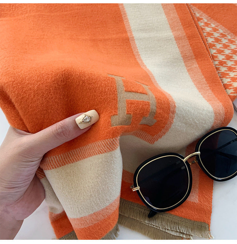Cashmere warm thickened shawl scarf mysite
