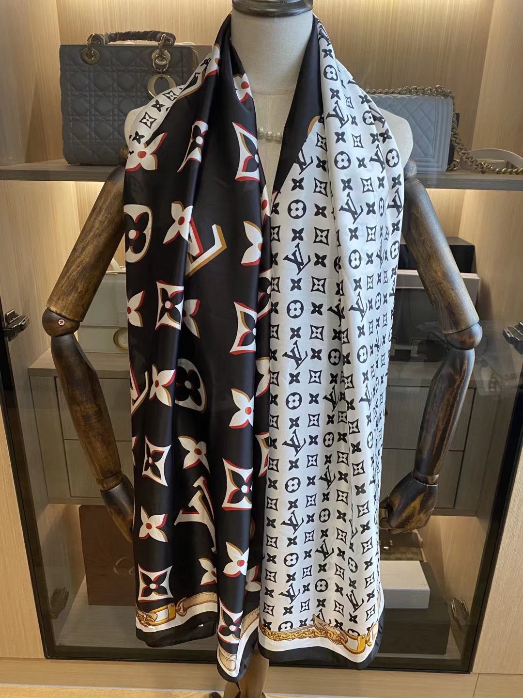 Four-leaf Clover Satin Scarf Shawl mysite