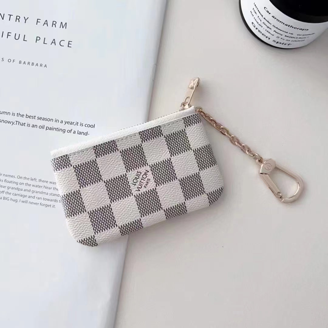Luxury LV-Inspired Monogram Coin Pouch Collection with Chain Clip-s mysite