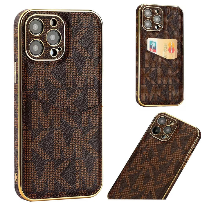 Luxury M-K-Inspired Monogram iPhone Case with Card Holders mysite