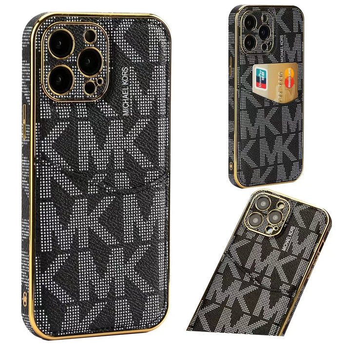 Luxury M-K-Inspired Monogram iPhone Case with Card Holders mysite