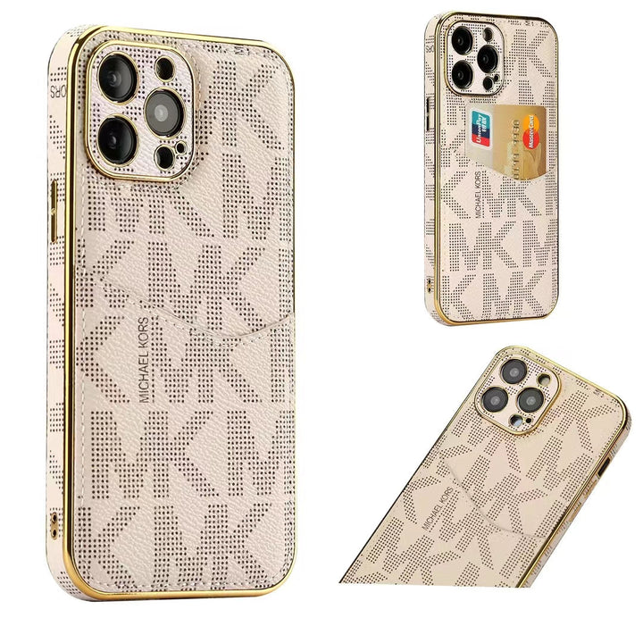 Luxury M-K-Inspired Monogram iPhone Case with Card Holders mysite