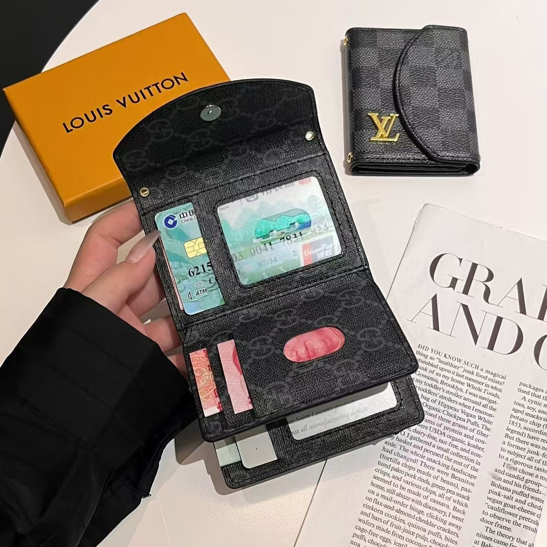 Luxury LV & GG-Inspired Monogram Compact Wallet Collections mysite