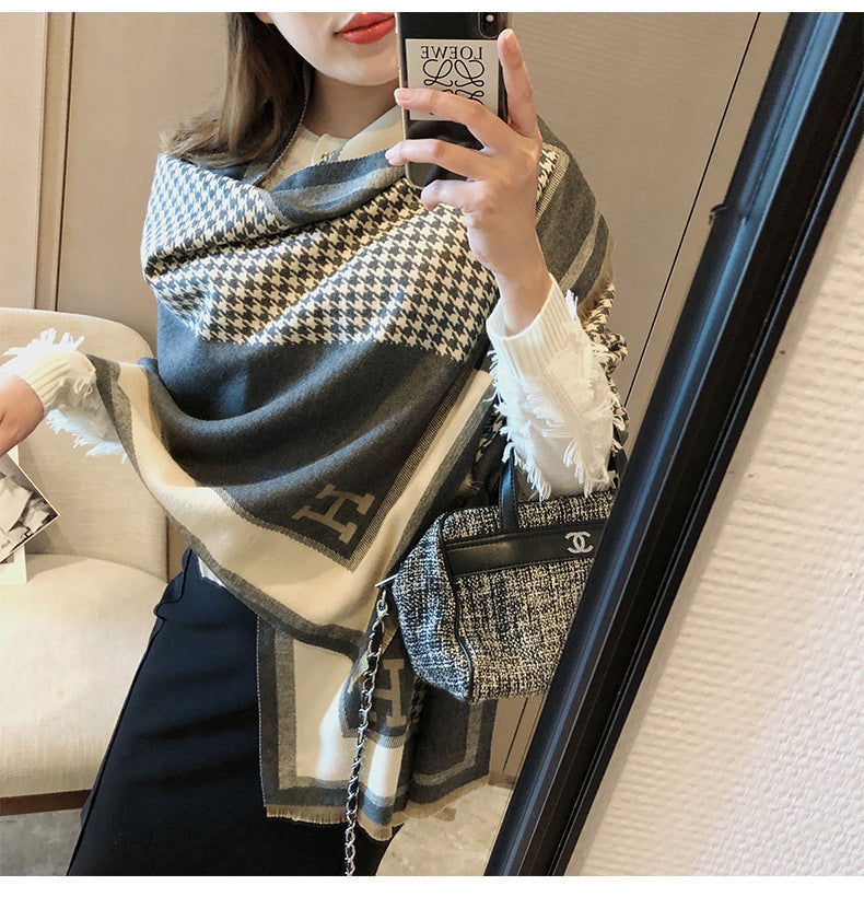 Cashmere warm thickened shawl scarf mysite