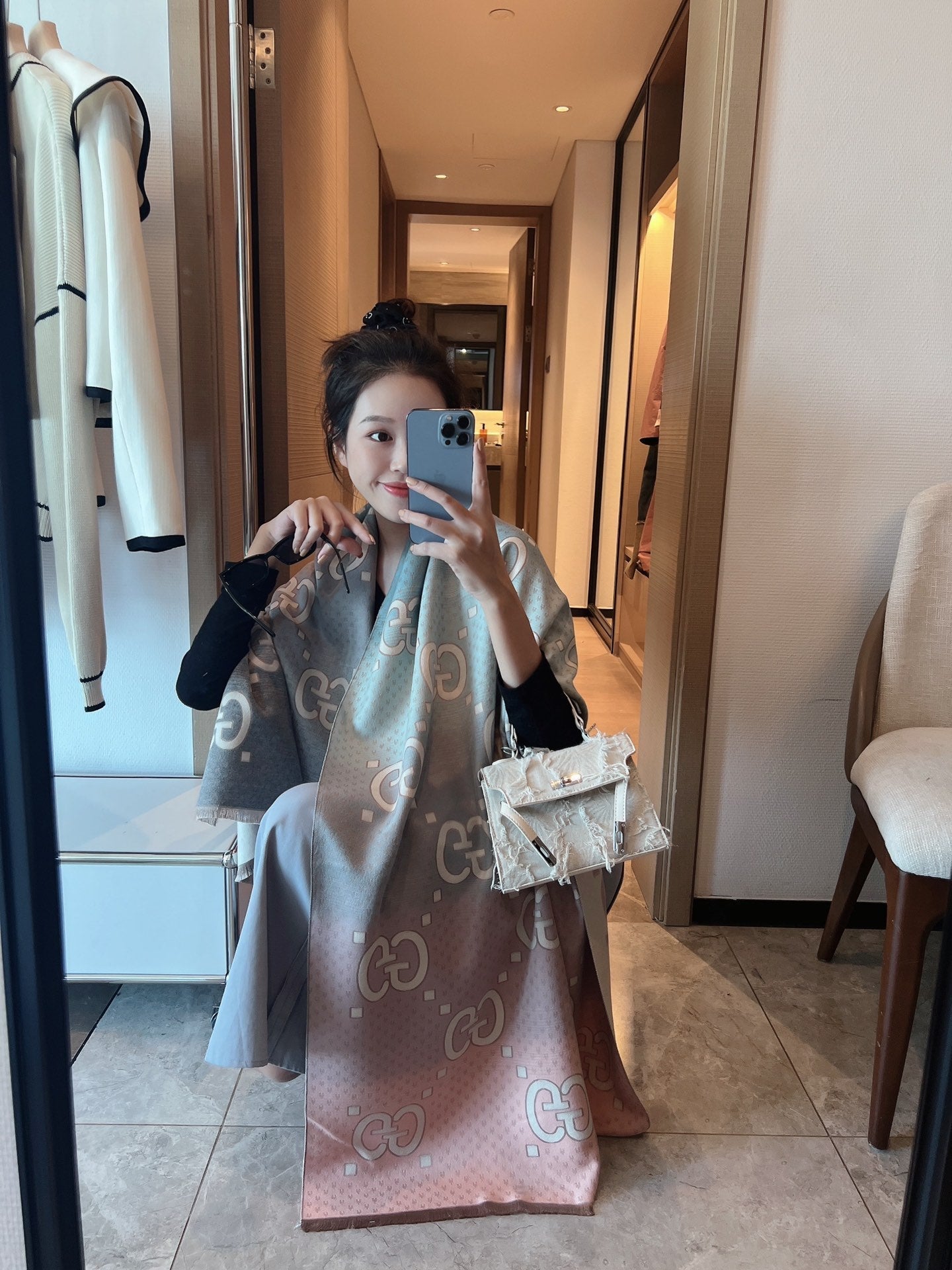Individual Gradient Cashmere Scarf Shawl mysite