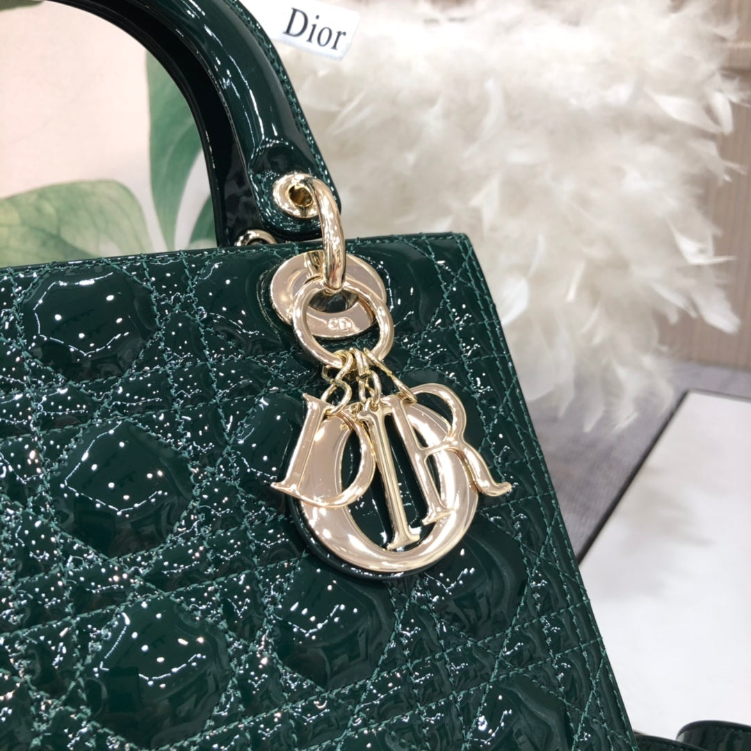 medium lady 24 blue green patent calfskin mysite