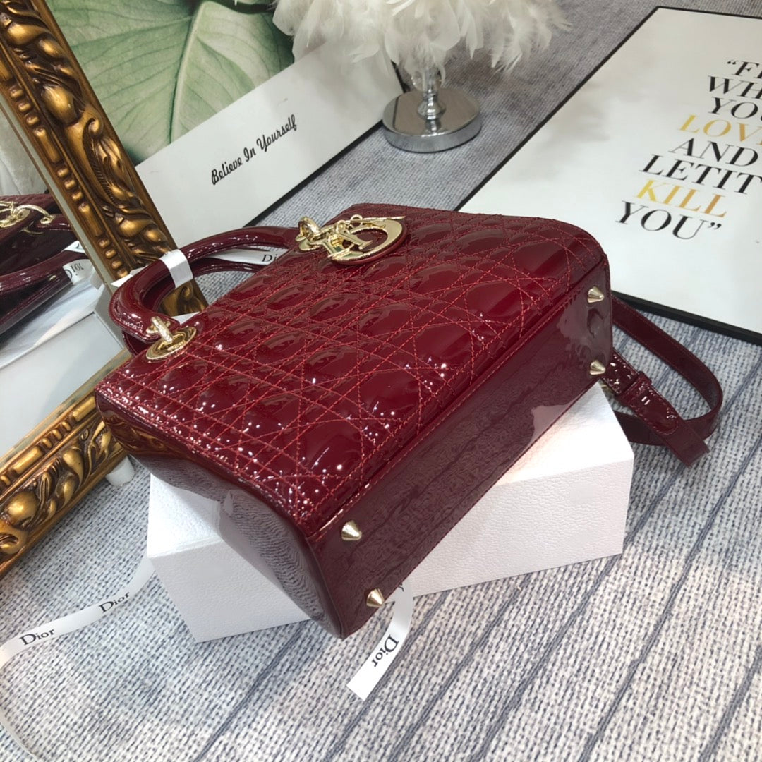 medium lady 24 wine patent calfskin mysite